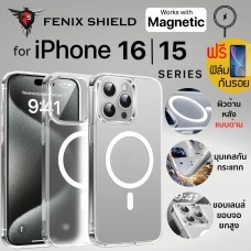 (แถมฟิล์ม) เคส FenixShield Crystal Hybrid with MagSafe [ Frost Edition ] สำหรับ iPhone 16 / 15 / Plus / Pro / Pro Max