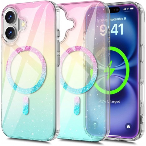 เคส FenixShield Aurora Glitter สำหรับ iPhone 16 / Plus / Pro / 15 / 14 / Pro Max