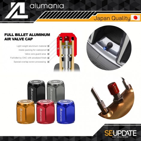 จุกลมรถยนตร์ รถจักรยานยนต์ alumania FULL BILLET AIR VALVE CAP (4 ชิ้น) จุกลมรถยนตร์ รถจักรยานยนต์ alumania FULL BILLET AIR VALVE CAP (4 ชิ้น)