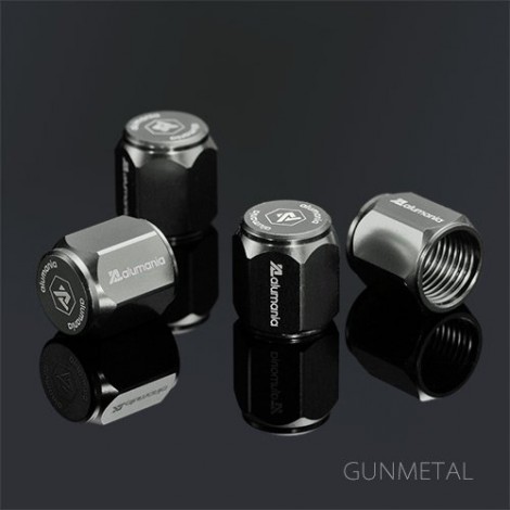 จุกลมรถยนตร์ รถจักรยานยนต์ alumania FULL BILLET AIR VALVE CAP (4 ชิ้น)