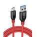 [ AK120 ] สายชาร์จ ANKER PowerLine+ USB-C to USB-A 3.0 Cable ยาว 1.8 เมตร  (USB A to C)
