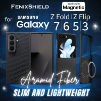เคส FenixShield Aramid Carbon Fiber สำหรับ Galaxy Z Fold7 / Flip7 / Fold6 / Flip6 / Fold5 / Flip5 / Flip3