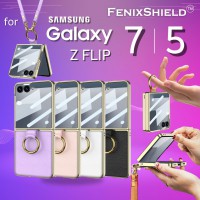 เคส พร้อมฟิล์มกระจก และสายคล้องคอ FenixShield [ FNS012 ] สำหรับ Galaxy Z Flip7 / Flip5