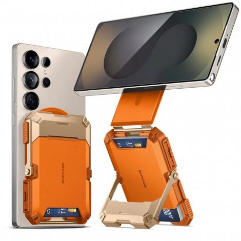 ที่ใส่บัตร ติดโทรศัพท์ มีขาตั้ง SUPCASE [ MagFlip ] Magnetic Wallet with Stand