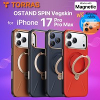 (แถมฟิล์มฐานกล้อง) เคส TORRAS OSTAND Q3 SPIN Vegskin สำหรับ iPhone 17 Pro / 17 Pro Max