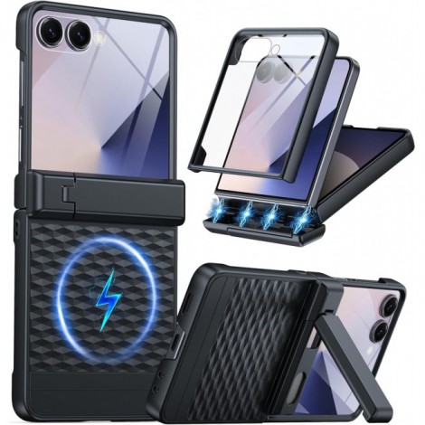  เคส พร้อมฟิล์มกระจก FenixShield Diamond Stand สำหรับ Samsung Galaxy Z Flip8 / Flip7