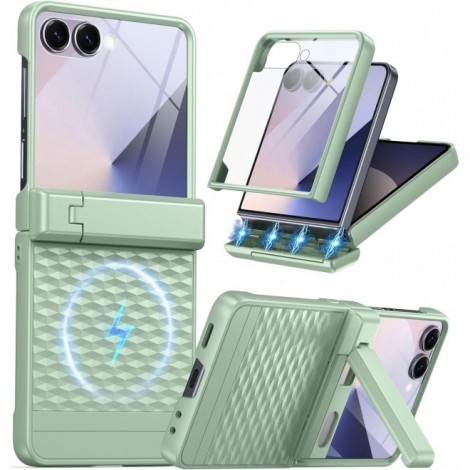  เคส พร้อมฟิล์มกระจก FenixShield Diamond Stand สำหรับ Samsung Galaxy Z Flip8 / Flip7