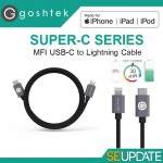 (ลดล้างสต็อค) สายชาร์จ Goshtek MFI USB-C to Lightning Charging Cable
