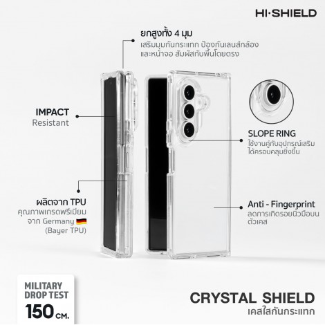เคส HiShield Magnetic Shield / Crystal Shield สำหรับ Samsung Galaxy Z Fold8 / Fold8 Ultra / Flip8