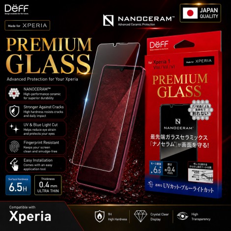 ฟิล์มกระจก Deff Premium Glass สำหรับ SONY Xperia 1 VIII / 1 VII / 1 VI