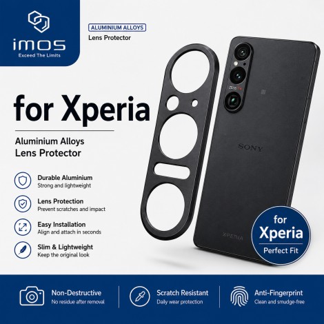 IMOS อลูมิเนียมครอบเลนส์ Aluminium Alloy Lens Protector สำหรับ SONY Xperia 1 VII (Mark7) / 1 VI (Mark6) IMOS อลูมิเนียมครอบเลนส์ Aluminium Alloy Lens Protector สำหรับ SONY Xperia 1 VII (Mark7) / 1 VI (Mark6)