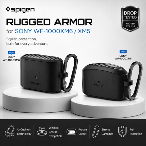 เคส SPIGEN Rugged Armor สำหรับ Sony WF-1000XM6 / WF-1000XM5 เคส SPIGEN Rugged Armor สำหรับ Sony WF-1000XM6 / WF-1000XM5