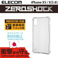 (แถมฟิล์มกันกระแทก) เคส iPhone X / XS ELECOM INVISIBLE Zero Shock Case