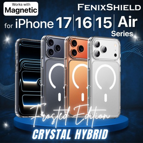 (แถมฟิล์ม) เคส FenixShield Crystal Hybrid [ Frosted Edition ] สำหรับ iPhone Air / 17 / 16 / 15 / Plus / Pro / Max