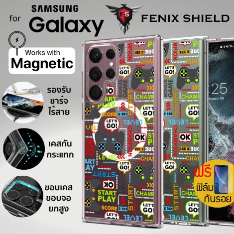 (แถมฟิล์ม) เคส FenixShield Crystal Hybrid [ EVERYDAY GAME ] สำหรับ Samsung Galaxy S25 / S24 / S23 / S22 / Plus / Ultra / FE