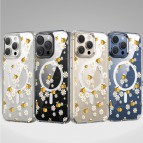 (แถมฟิล์ม) เคส FenixShield Crystal Hybrid [ FLOWER BEE ] สำหรับ iPhone 16e / 16 / 15 / 14 / 13 / 12 / Plus / Pro Max / mini