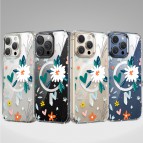 (แถมฟิล์ม) เคส FenixShield Crystal Hybrid [ FLOWER HEART ] สำหรับ iPhone 16e / 16 / 15 / 14 / 13 / 12 / Plus / Pro Max / mini