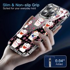 (แถมฟิล์ม) เคส FenixShield Crystal Hybrid [ LUCKY CAT ] สำหรับ iPhone 16e / 16 / 15 / 14 / 13 / 12 / Plus / Pro Max / mini