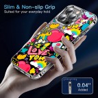 (แถมฟิล์ม) เคส FenixShield Crystal Hybrid [ ROMANTIC ] สำหรับ iPhone 16e / 16 / 15 / 14 / 13 / 12 / Plus / Pro Max / mini