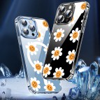 (แถมฟิล์ม) เคส FenixShield Crystal Hybrid [ WHITE DAISY ] สำหรับ iPhone 16e / 16 / 15 / 14 / 13 / 12 / Plus / Pro Max / mini