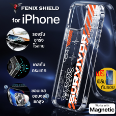 (แถมฟิล์ม) เคส FenixShield Crystal Hybrid [ SURVIVOR ] with MagSafe สำหรับ iPhone 15 / 14 / 13 / 12 / Plus / Pro / Pro Max / mini