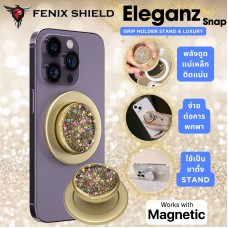 FenixShield Eleganz Snap GOLD CANDY Magnetic Grip Holder Stand