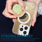 FenixShield Eleganz Snap GOLD GLITTER Magnetic Grip Holder Stand