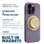 FenixShield Eleganz Snap GOLD SEASHELL Magnetic Grip Holder Stand