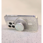 FenixShield Eleganz Snap SILVER GLITTER Magnetic Grip Holder Stand