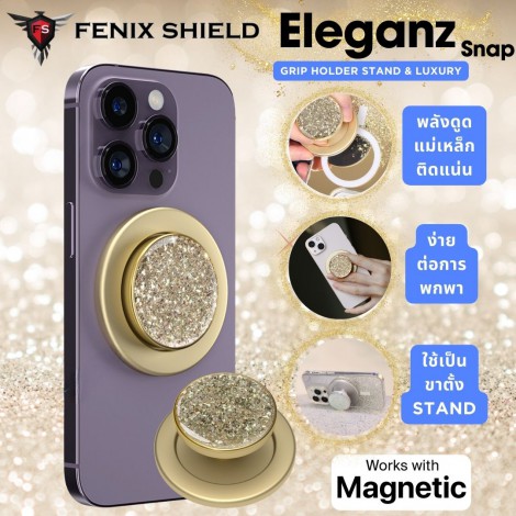 FenixShield Eleganz Snap GOLD SHINING Magnetic Grip Holder Stand FenixShield Eleganz Snap GOLD SHINING Magnetic Grip Holder Stand