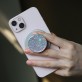 FenixShield Eleganz Snap SILVER GLITTER Magnetic Grip Holder Stand