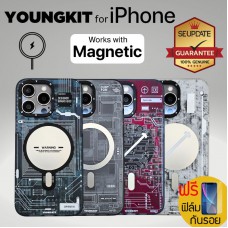 (แถมฟิล์ม) เคส ของแท้ Youngkit Futuristic Circuit สำหรับ iPhone 15 Pro Max / 14 Pro / 14 Pro Max / 13 Pro Max