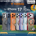 (แถมฟิล์ม) เคส TORRAS OSTAND Q3 SPIN / SPIN AIR สำหรับ iPhone 17 / 16 / Air / Plus / Pro / Pro Max