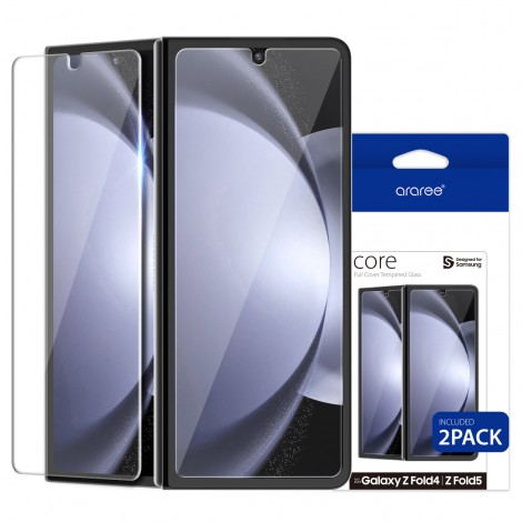 (2แผ่น) ฟิล์มกระจก จอด้านนอก araree Sub Core Premium Tempered Glass สำหรับ Samsung Galaxy Z Fold5 / Flip5 / Fold4 / Flip4