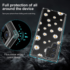 (แถมฟิล์ม) เคส FenixShield Crystal Hybrid [ WHITE DAISY ] สำหรับ Samsung Galaxy S25 / S24 / S23 / S22 / Plus / Ultra / FE