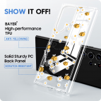 (แถมฟิล์ม) เคส FenixShield Crystal Hybrid [ FLOWER BEE ] สำหรับ Samsung Galaxy S25 / S24 / S23 / S22 / Plus / Ultra / FE