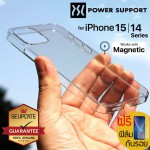 (แถมฟิล์ม) เคส Power Support Air Jacket สำหรับ iPhone 15 / 14 / Plus / Pro / Pro Max
