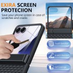  เคส พร้อมฟิล์มกระจก FenixShield Diamond Stand สำหรับ Samsung Galaxy Z Flip8 / Flip7