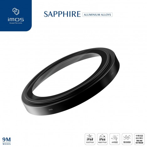 กระจกกันรอย เลนส์กล้อง IMOS Sapphire Lens Protector สำหรับ iPhone 17 / Air / 16e / 16 / 15 / 14 / Plus