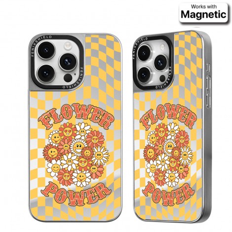 (แถมฟิล์มเคส) เคส FenixShield Tough EXTREME PRO | Mirror [ FLOWER POWER ] สำหรับ iPhone 15 Pro Max / 15 Pro / 14 Pro Max