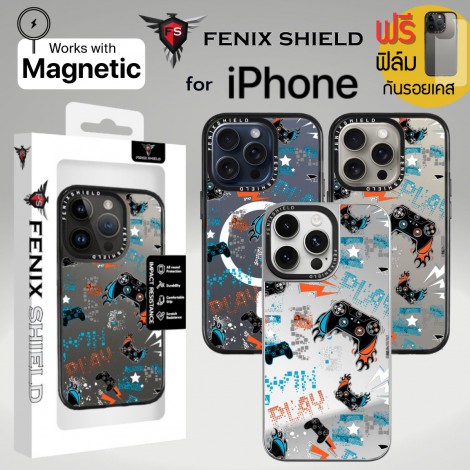 (แถมฟิล์มเคส) เคส FenixShield Tough EXTREME PRO | Mirror [ CRAZY GAMER ] สำหรับ iPhone 15 Pro Max / 15 Pro / 14 Pro Max