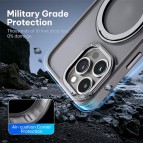 (วงแหวนหมุนได้+แถมฟิล์ม) เคส FenixShield 360 Rotatable Stand สำหรับ iPhone 18 / 17 / 16 / 15 / Plus / Pro / Max 