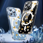 (แถมฟิล์ม) เคส FenixShield Crystal Hybrid [ FLOWER BEE ] สำหรับ iPhone 16e / 16 / 15 / 14 / 13 / 12 / Plus / Pro Max / mini