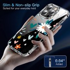 (แถมฟิล์ม) เคส FenixShield Crystal Hybrid [ FLOWER HEART ] สำหรับ iPhone 16e / 16 / 15 / 14 / 13 / 12 / Plus / Pro Max / mini