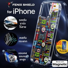 (แถมฟิล์ม) เคส FenixShield Crystal Hybrid [ GAME EVERYDAY ] with MagSafe สำหรับ iPhone 15 / 14 / 13 / 12 / Plus / Pro / Pro Max / mini