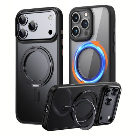 (วงแหวนหมุนได้+แถมฟิล์ม) เคส FenixShield 360 Rotatable Stand สำหรับ iPhone 18 / 17 / 16 / 15 / Plus / Pro / Max 