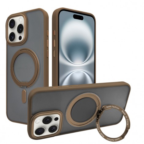 (วงแหวนหมุนได้+แถมฟิล์ม) เคส FenixShield 360 Rotatable Stand สำหรับ iPhone 18 / 17 / 16 / 15 / Plus / Pro / Max 