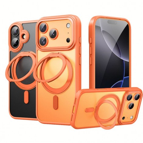 (วงแหวนหมุนได้+แถมฟิล์ม) เคส FenixShield 360 Rotatable Stand สำหรับ iPhone 18 / 17 / 16 / 15 / Plus / Pro / Max 