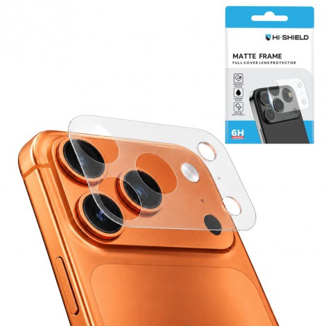 (แถม Sticker) ฟิล์มกันรอยฐานกล้อง HiShield Matte Frame สำหรับ iPhone 18 Pro Max / 18 Pro / 17 Pro Max / 17 Pro