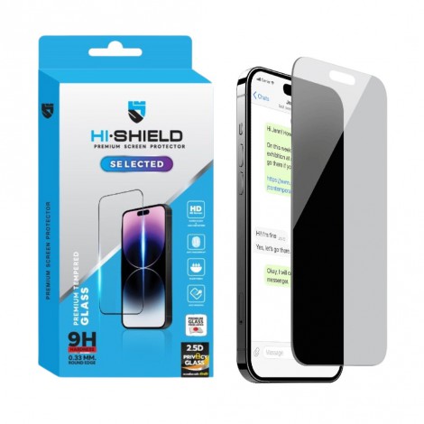 ฟิล์มกระจกกันคนมอง HiShield Privacy สำหรับ iPhone 18 / 17 / 16 / 15 / 14 / 13 / 12 / 11 / Air / Plus / Pro / Max
